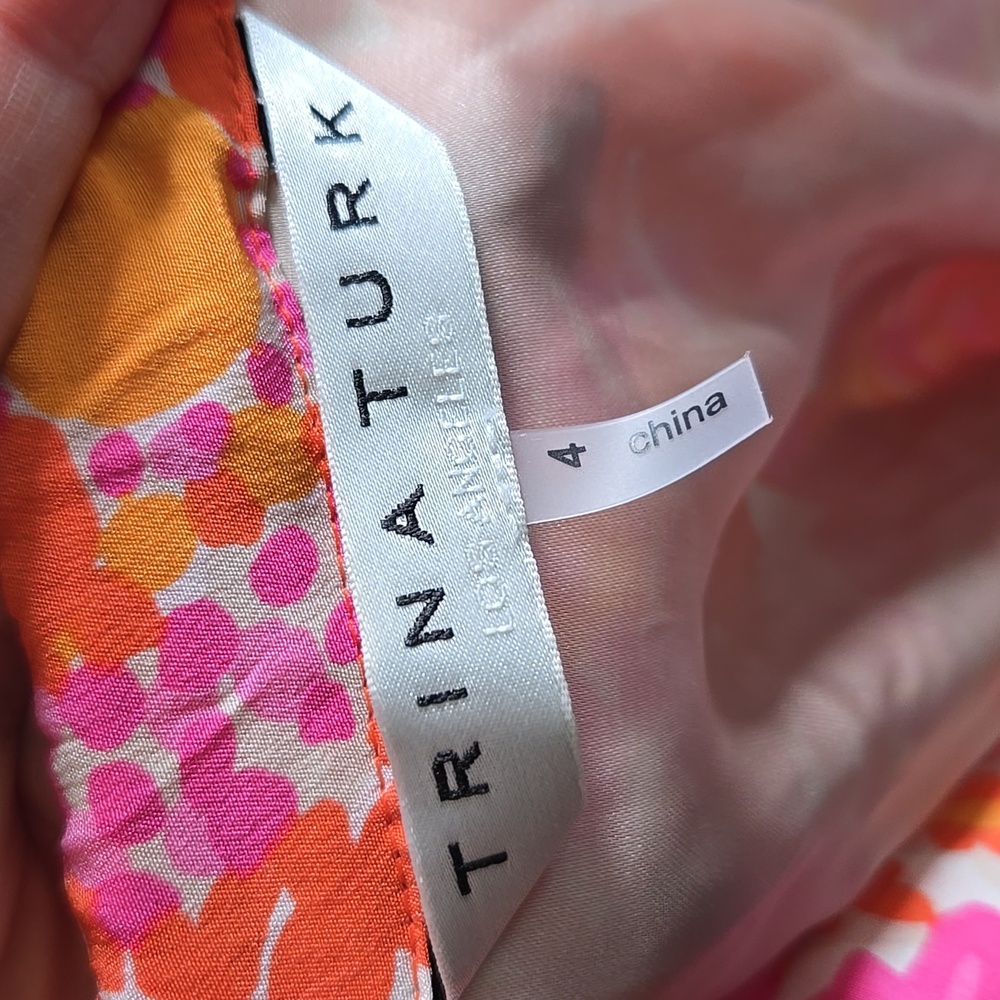 Trina Turk Pink and Orange Halter Dress - Picture 10 of 11